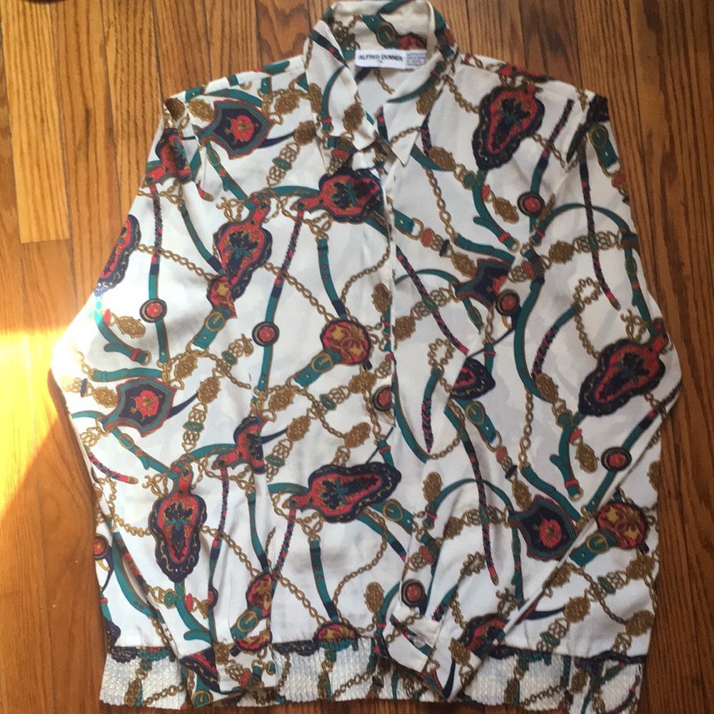 Alfred Dunner stylish long sleeve blouse printed